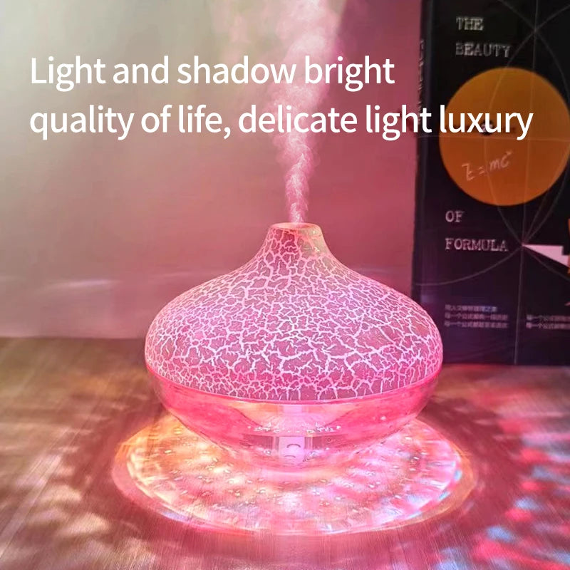 Crystal Crack LED Desktop Humidifier for Home and Bedroom