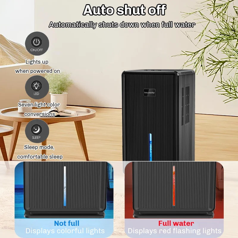 Compact Quiet Electric Dehumidifier for Home and Basement