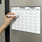 Magnetic Refrigerator Dry Erase Monthly Calendar Planner