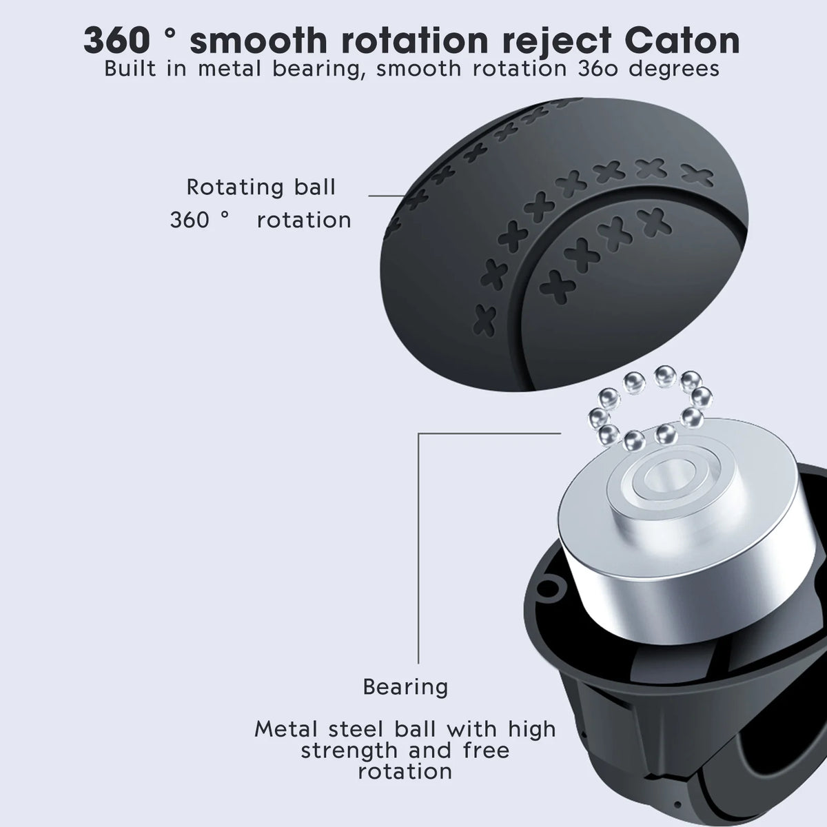 360-Degree Rotating Steering Wheel Booster Knob