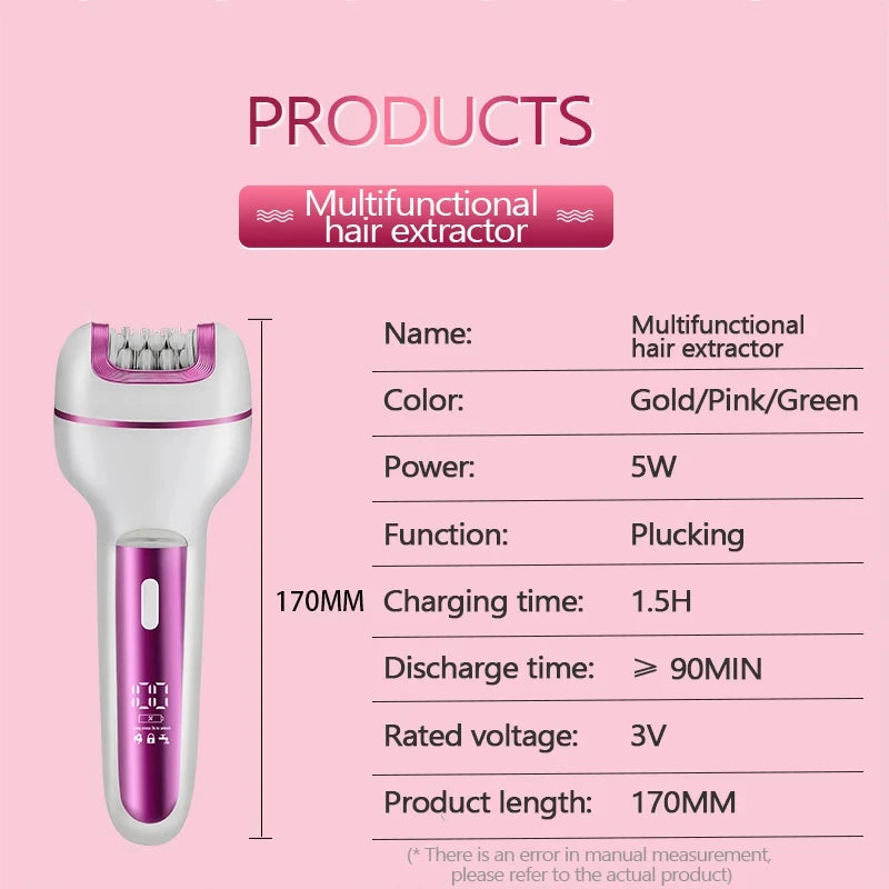 3-in-1 Rechargeable Electric Hair Remover and Shaver for Women - 6