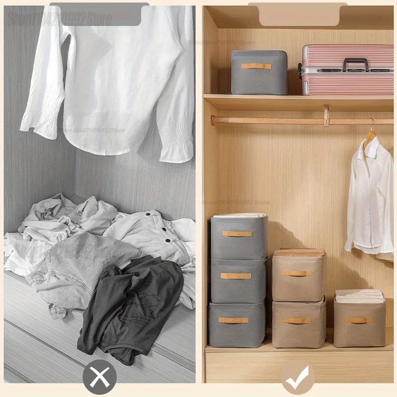 Foldable Fabric Clothing and Closet Organizer Storage Box - 6