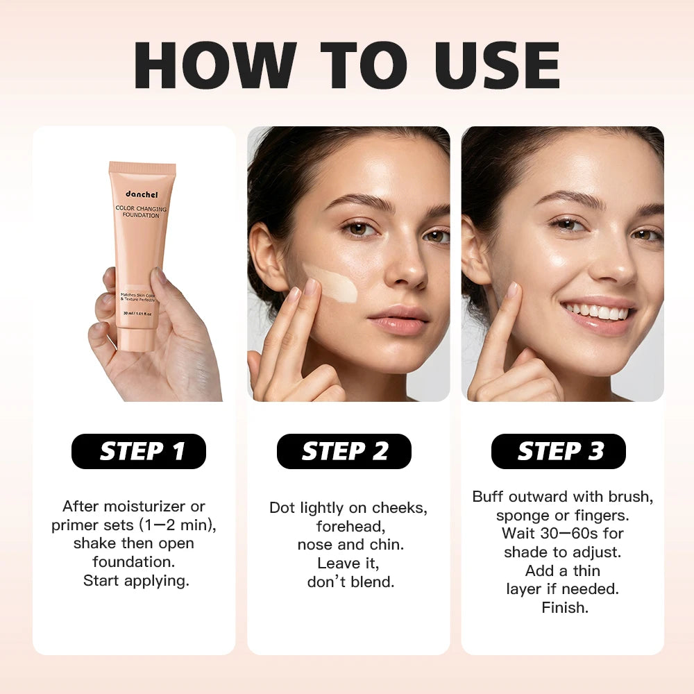 Color-Changing Liquid Foundation for Flawless Skin Tone