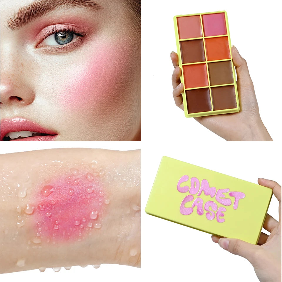 8-Color Cream Blush and Contouring Makeup Palette - 18