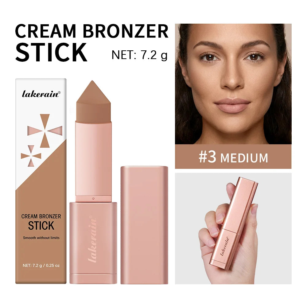 Cream Bronzer and Contouring Stick for Sculpted Face