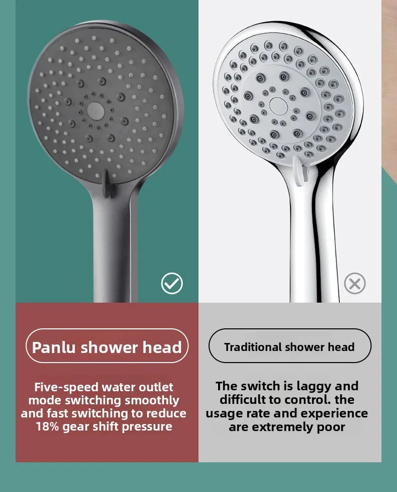 5-Mode Adjustable Handheld Water-Saving Shower Head - 18