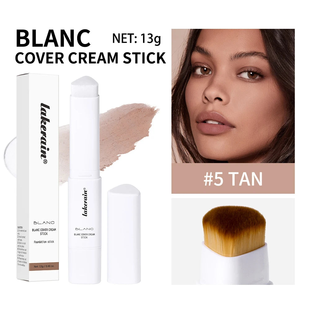 Color-Changing Foundation Stick with Built-in Blending Brush