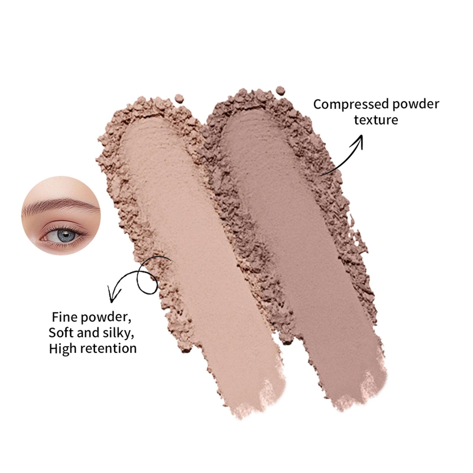 Two-Tone Eyebrow Powder Duo with Applicator Brush - 6