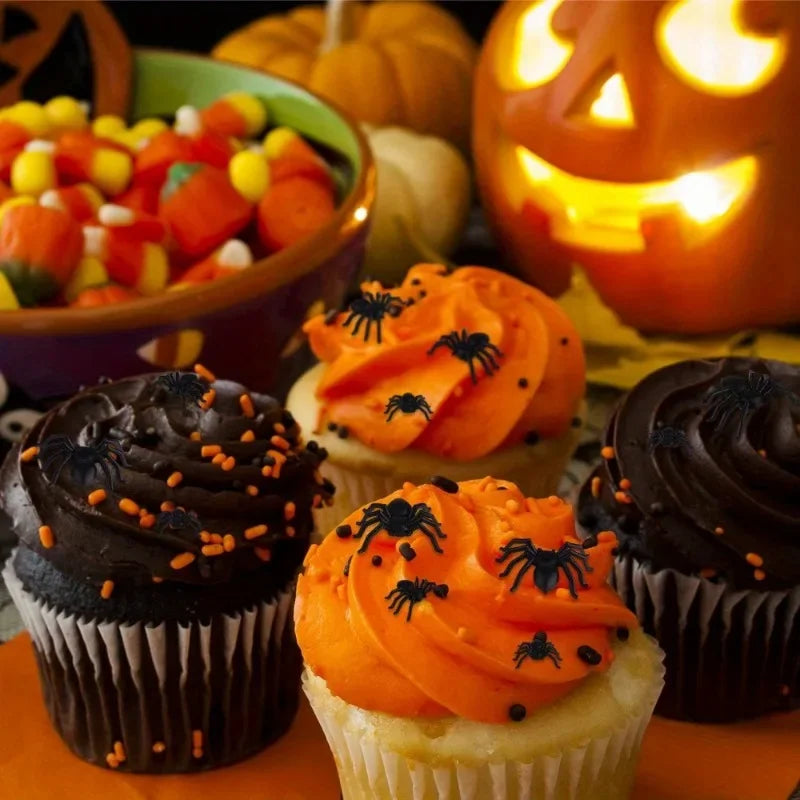 Mini Realistic Black Spider Props for Halloween Decorations - 5