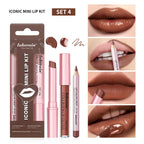 3-Piece Waterproof Matte Lip Makeup Set