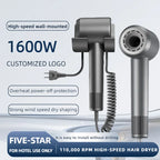 Wall-Mounted Ionic Hair Dryer for Home and Bathroom