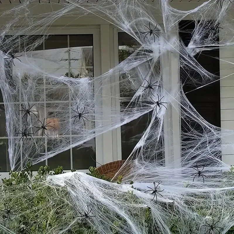 Artificial Spider Web for Halloween Decorations