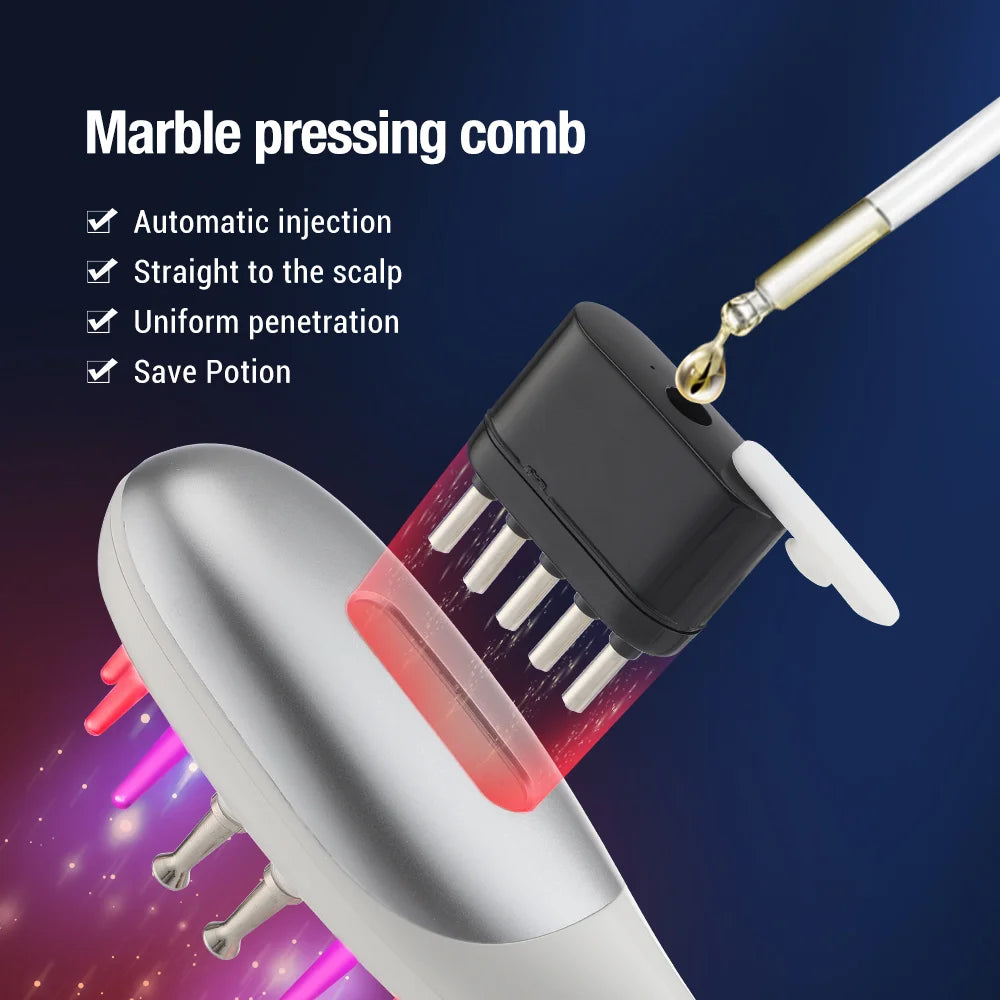 Electric EMS Scalp Massager and Hair Oil Applicator Comb - 4