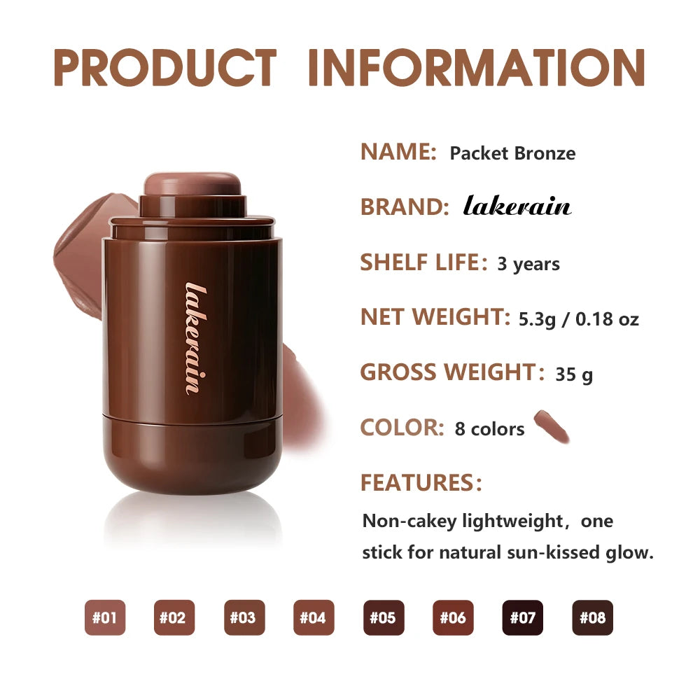 Cream Bronzer Stick for Sculpted Face Contouring
