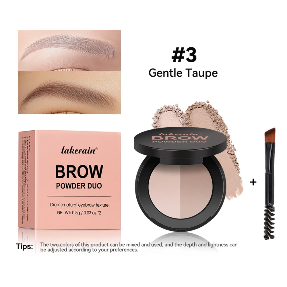 Two-Tone Eyebrow Powder Duo with Applicator Brush