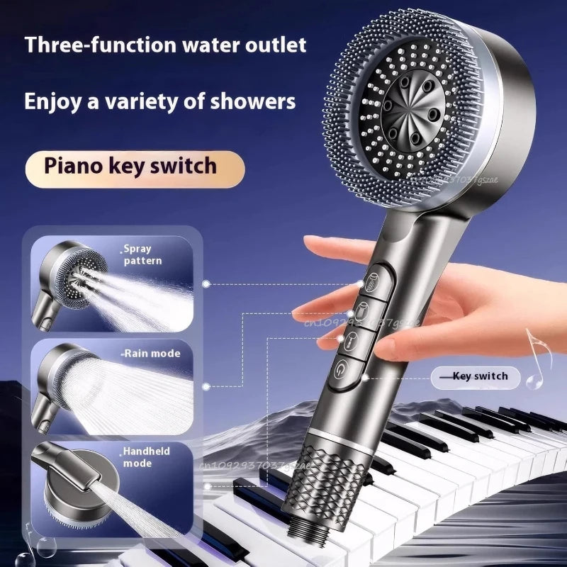 4-Mode High-Pressure Water Saving Handheld Shower Head - 2