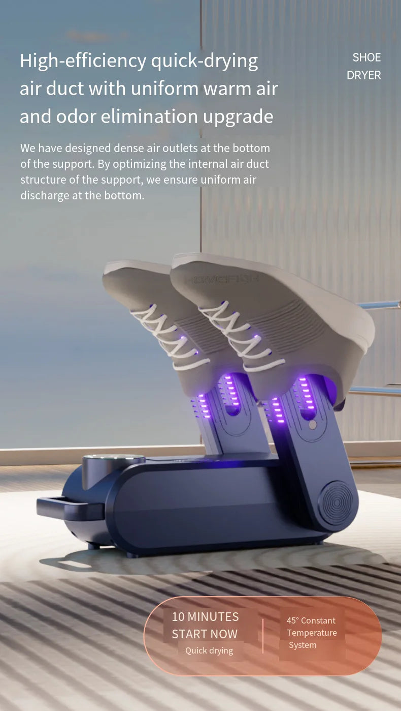 Electric Shoe Dryer with UV Deodorizer and Hot Air - 7