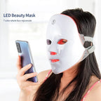 7-Color Rechargeable LED Facial Mask for Skin Rejuvenation