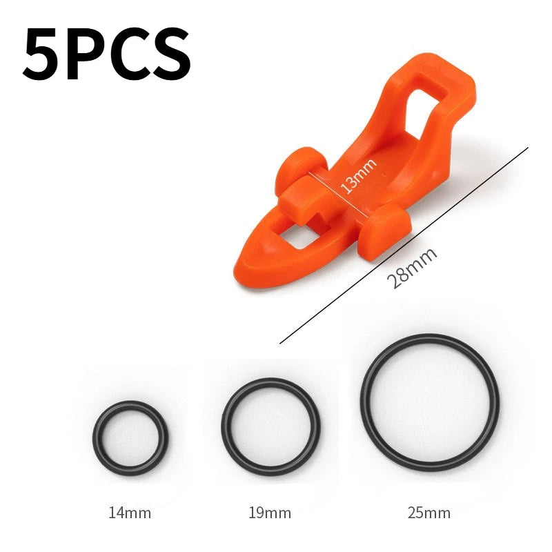 5-Piece Fishing Rod Hook Keeper and Lure Holder Set