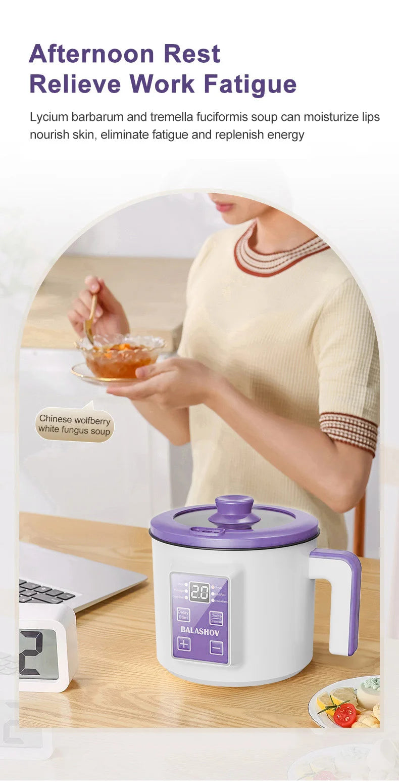 Compact Multi-Function Electric Rice Cooker for Home