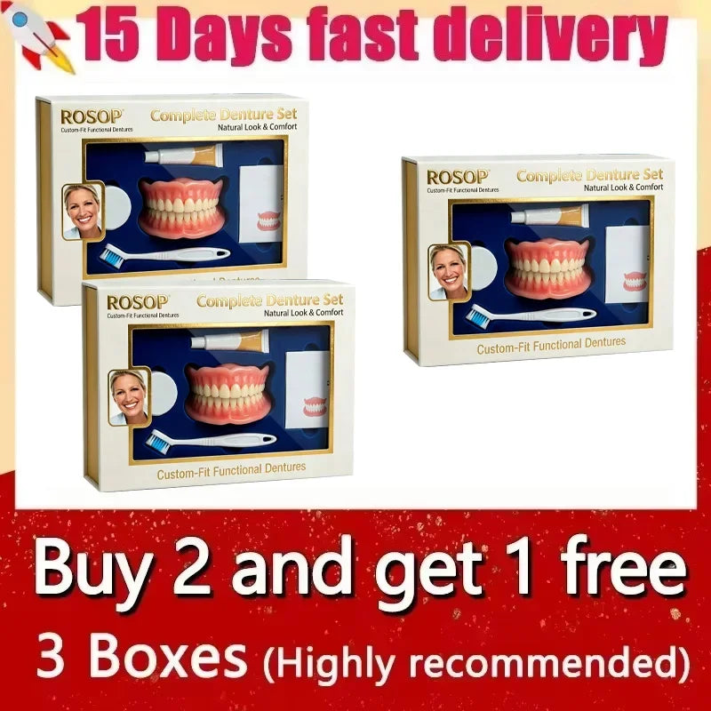 Cosmetic Silicone Fake Teeth Set for Upper and Lower Smile