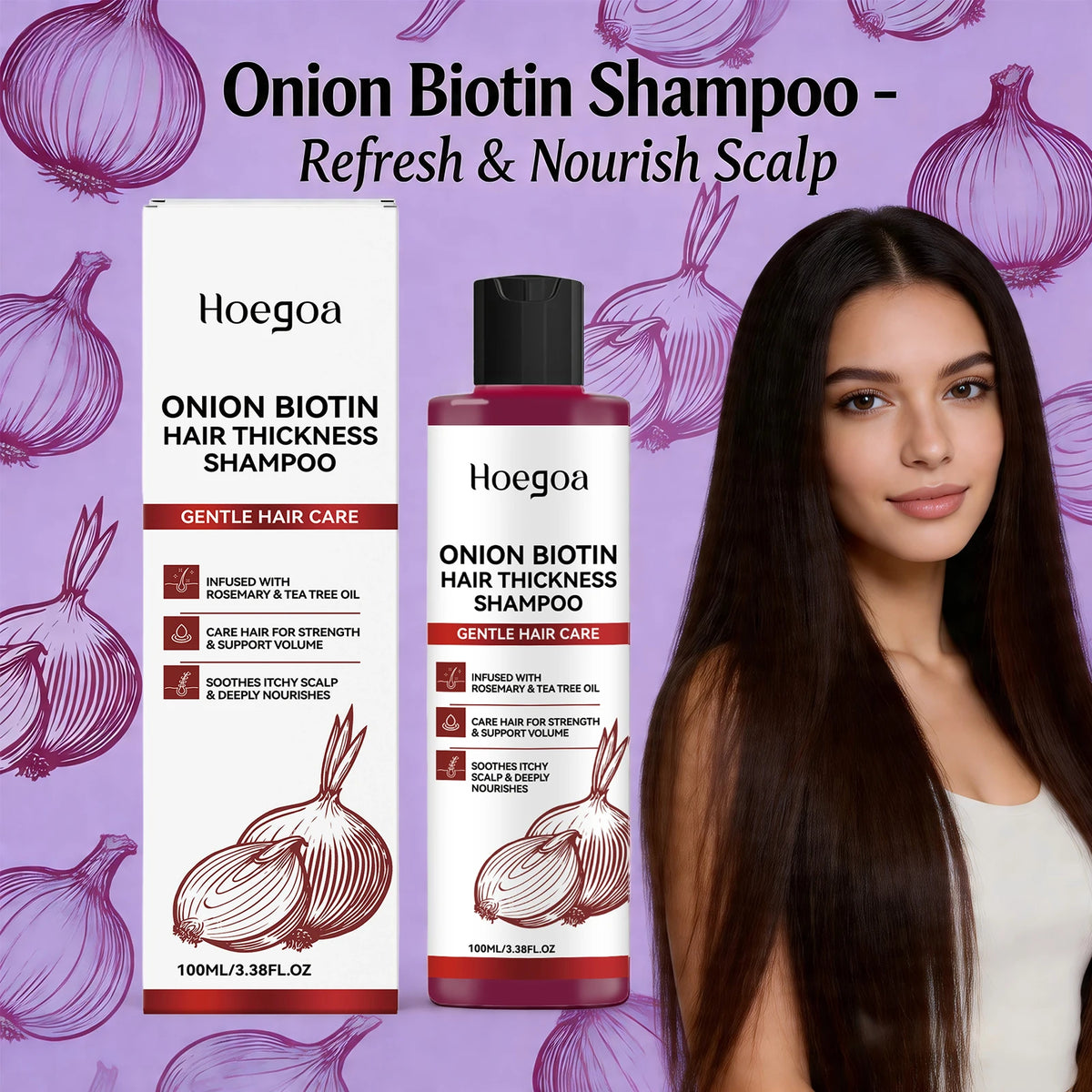 Onion and Biotin Volumizing Hair Growth Shampoo