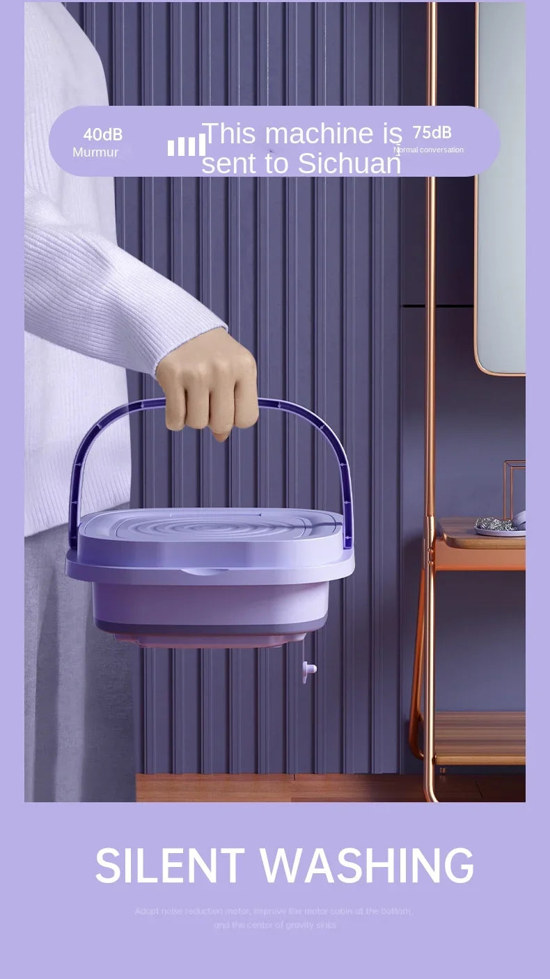 Portable Folding Washing Machine for Underwear and Socks