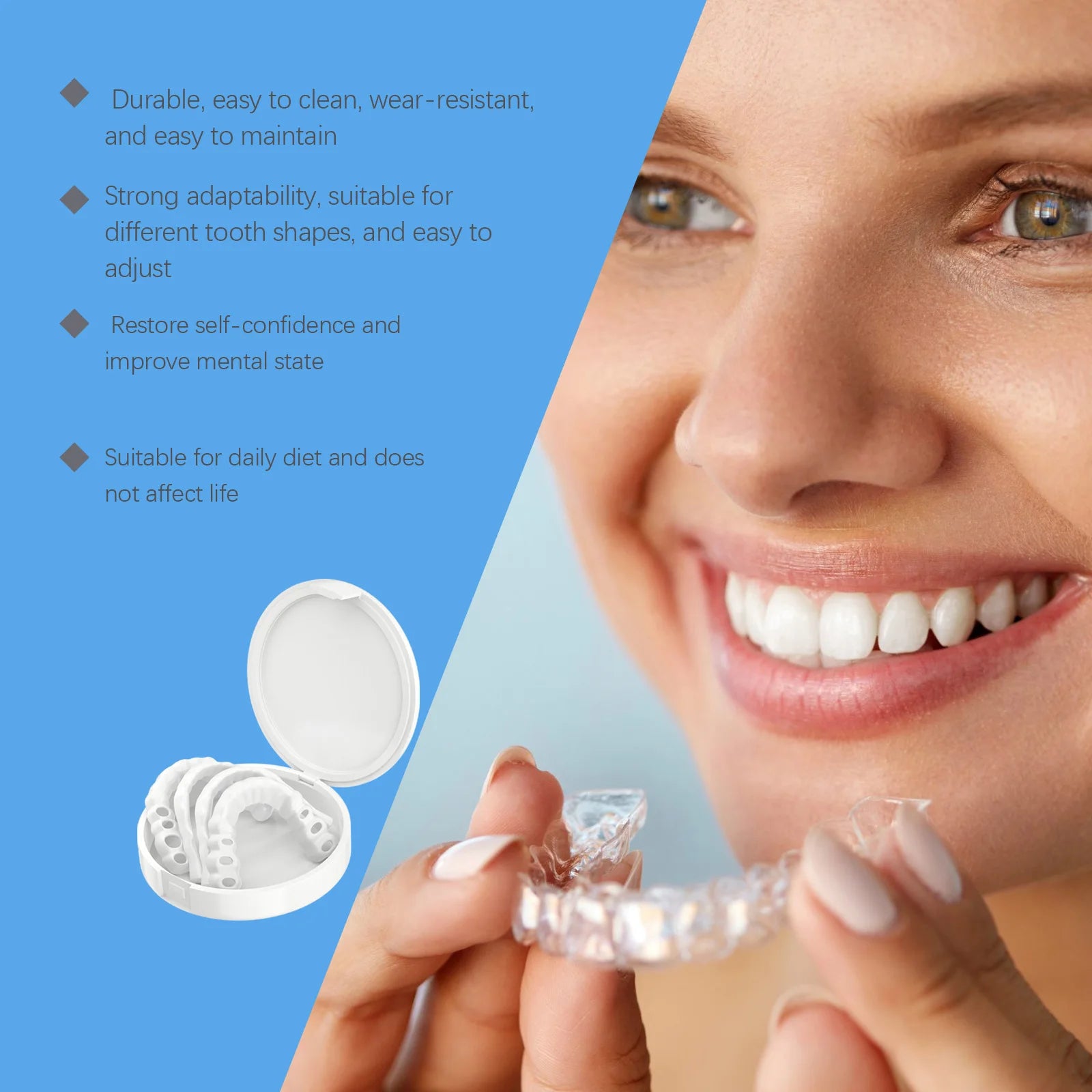 Adjustable Snap-On Smile Veneers for Missing Teeth - 5