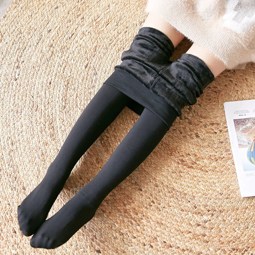 Thermal Fleece Lined Shaping Tights for Women - 3