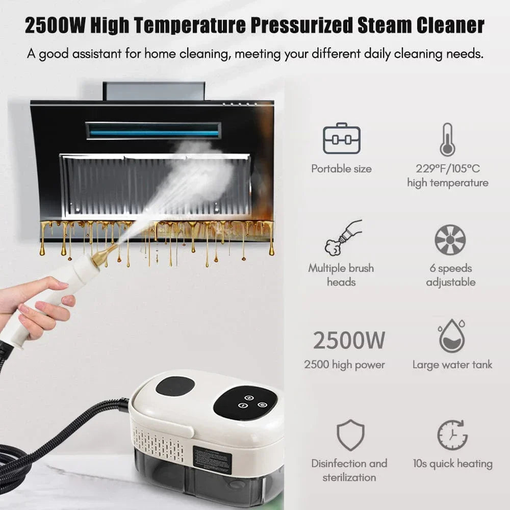 High-Pressure Portable Steam Cleaner for Home and Car - 8