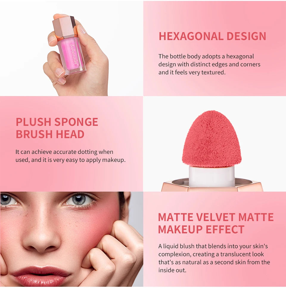 Waterproof Velvet Matte Liquid Face Blush - 8