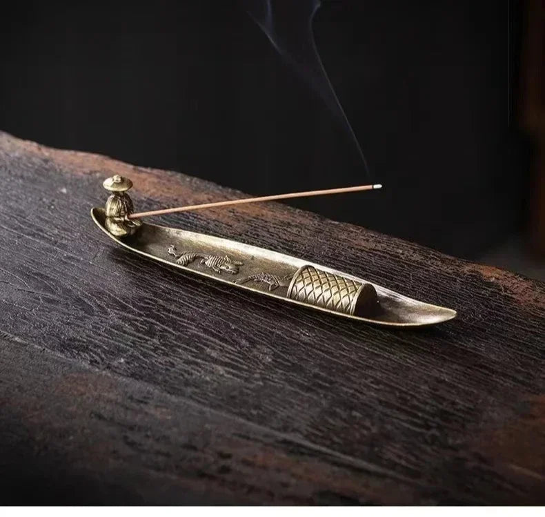Fishing Boat Incense Stick Holder for Zen Home Decor