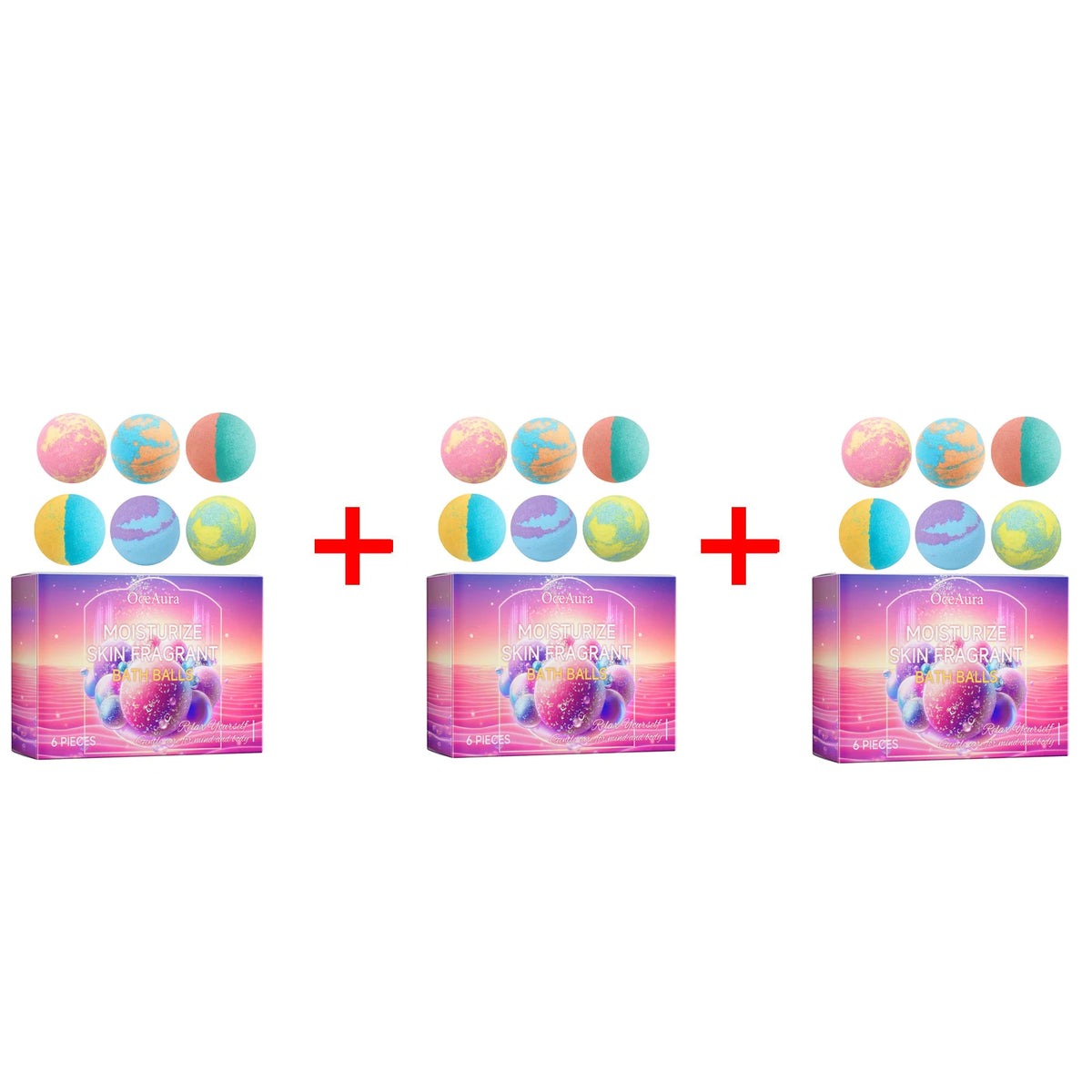Relaxing Aromatherapy Bath Bomb Set for Skin Moisturizing