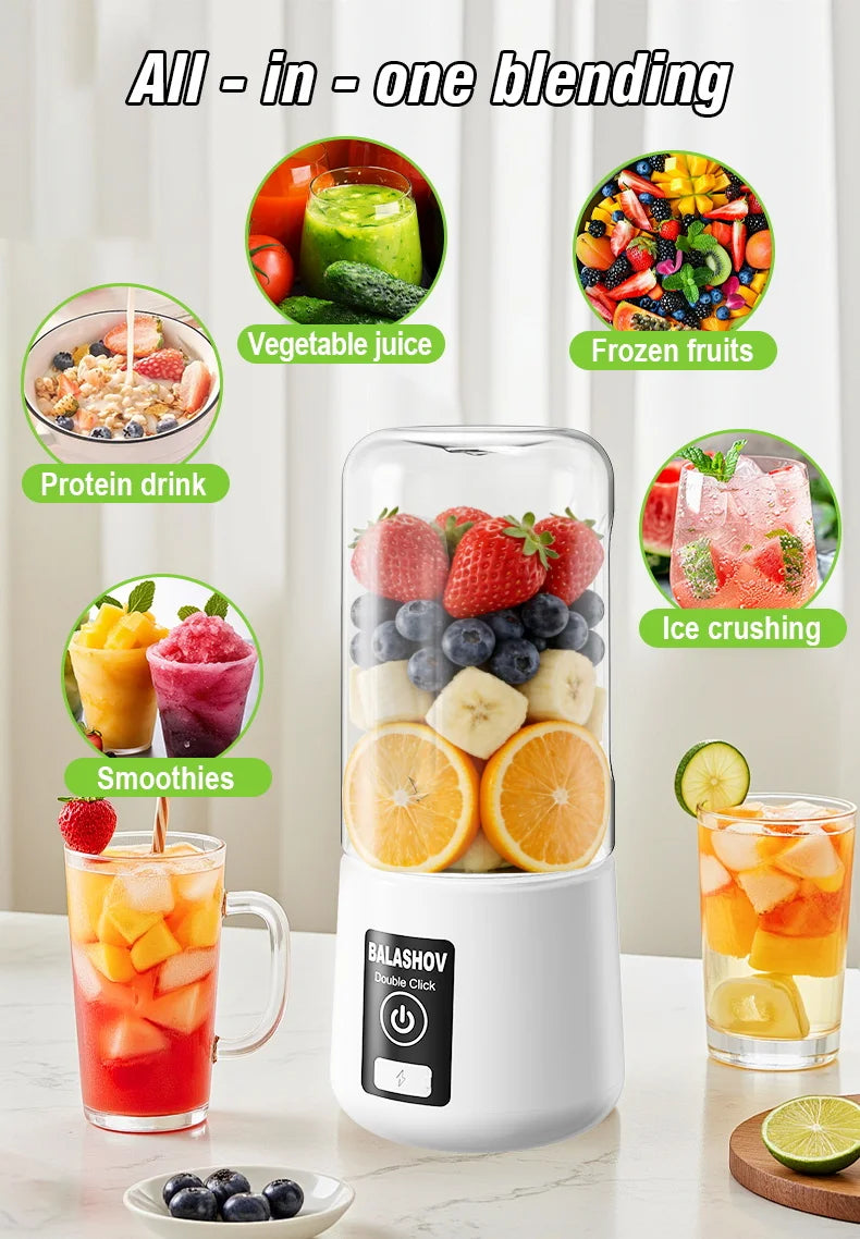 Portable Rechargeable Electric Fruit and Vegetable Blender