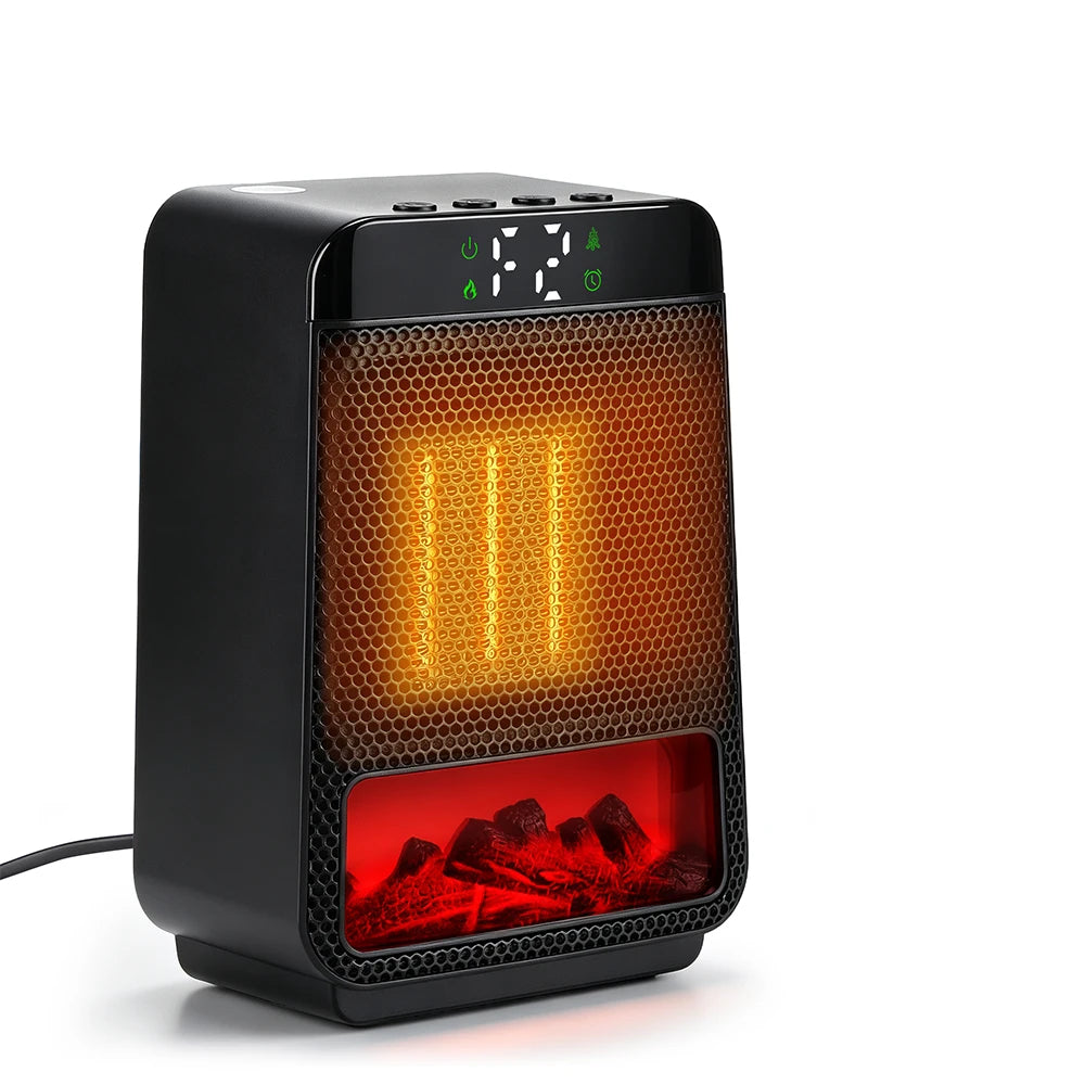 Portable Electric Space Heater with Ambient Flame Light