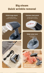 Portable 1500W Handheld Garment Steamer for Clothes