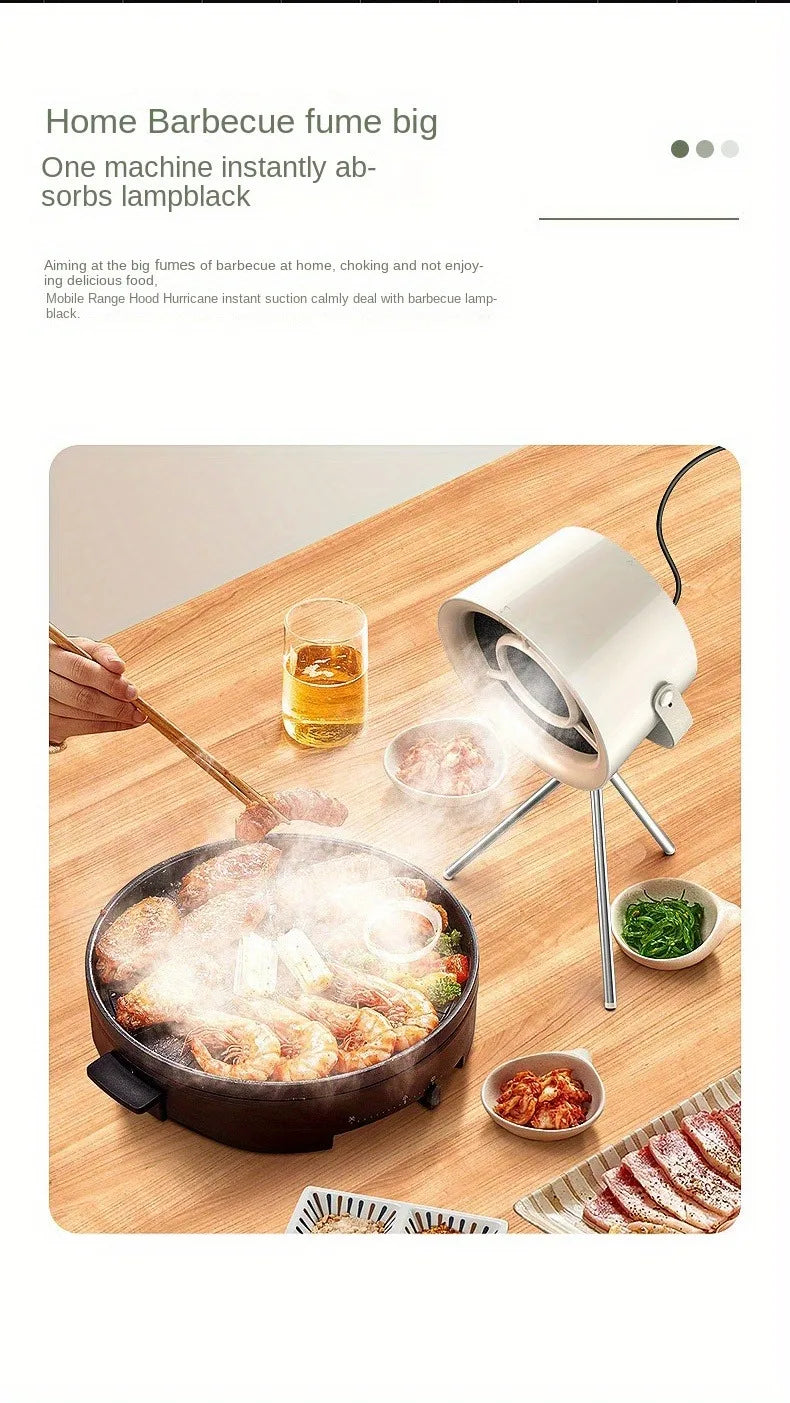 Portable Mini Desktop Range Hood for BBQ and Hot Pot