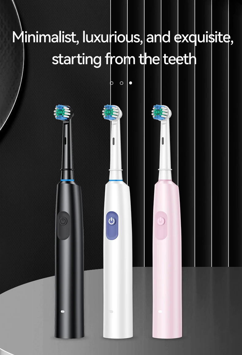 Rechargeable Electric Toothbrush with 8 Replacement Heads