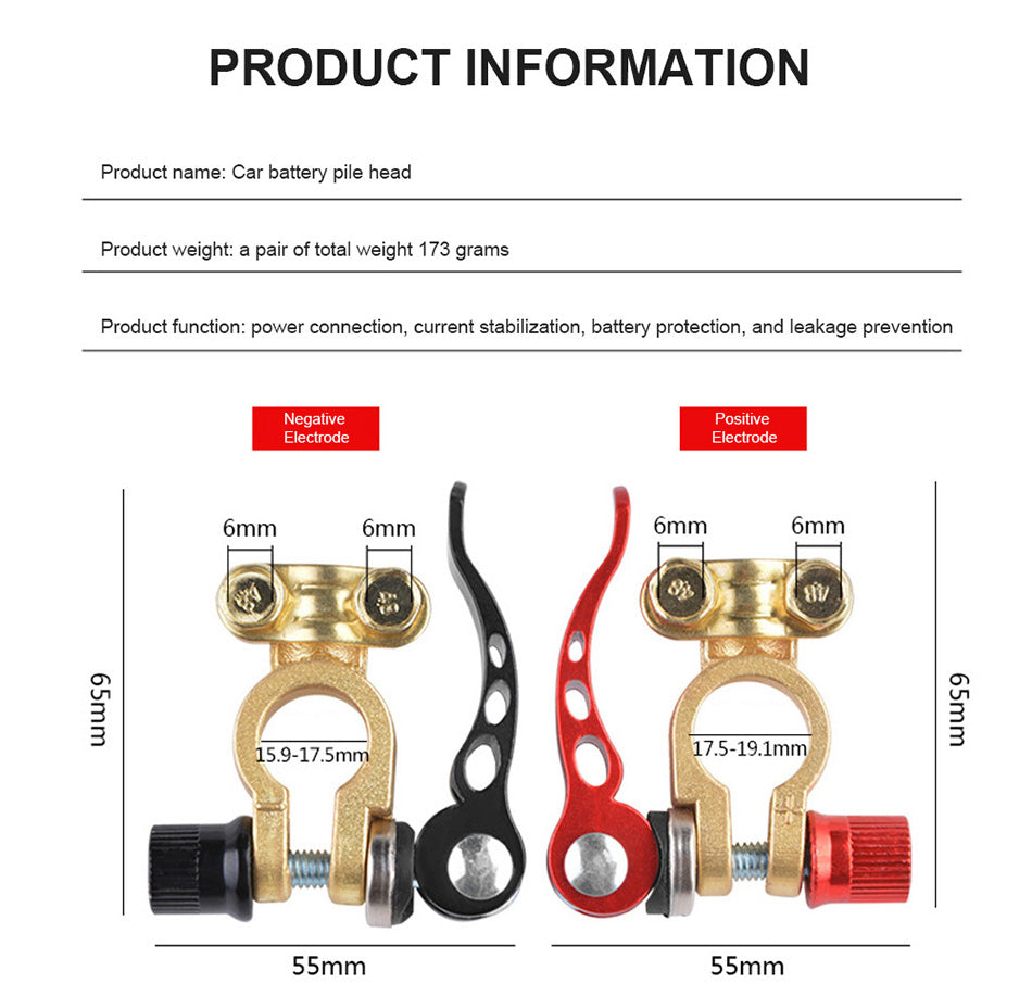 Quick Release Car Battery Terminal Connectors - 11