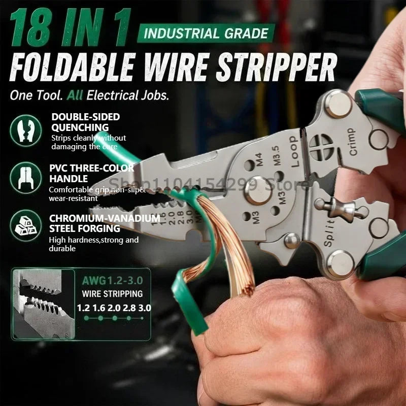 Multifunctional 18-in-1 Wire Stripping and Crimping Pliers - 7