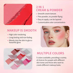 2-in-1 Cream and Powder Blush Palette for Radiant Glow