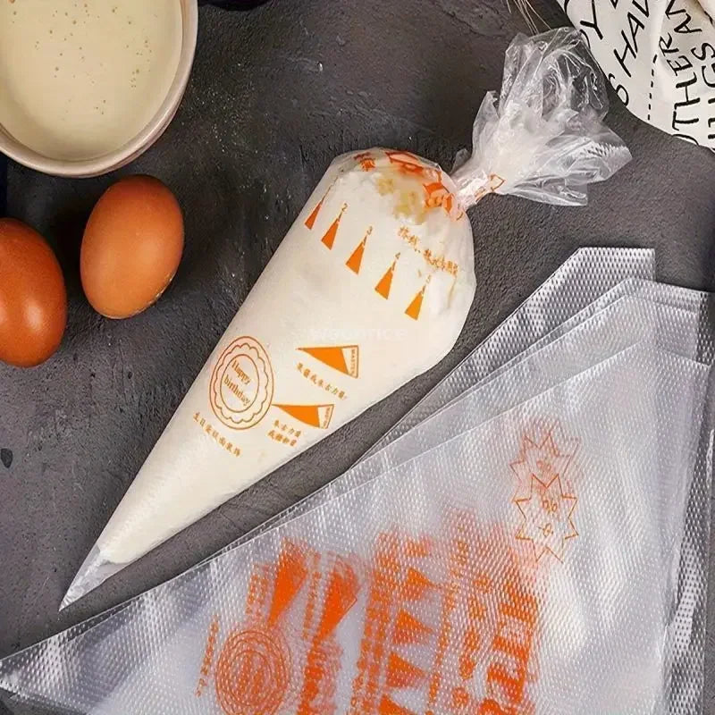 Disposable Piping Bags for Cake Decorating and Baking
