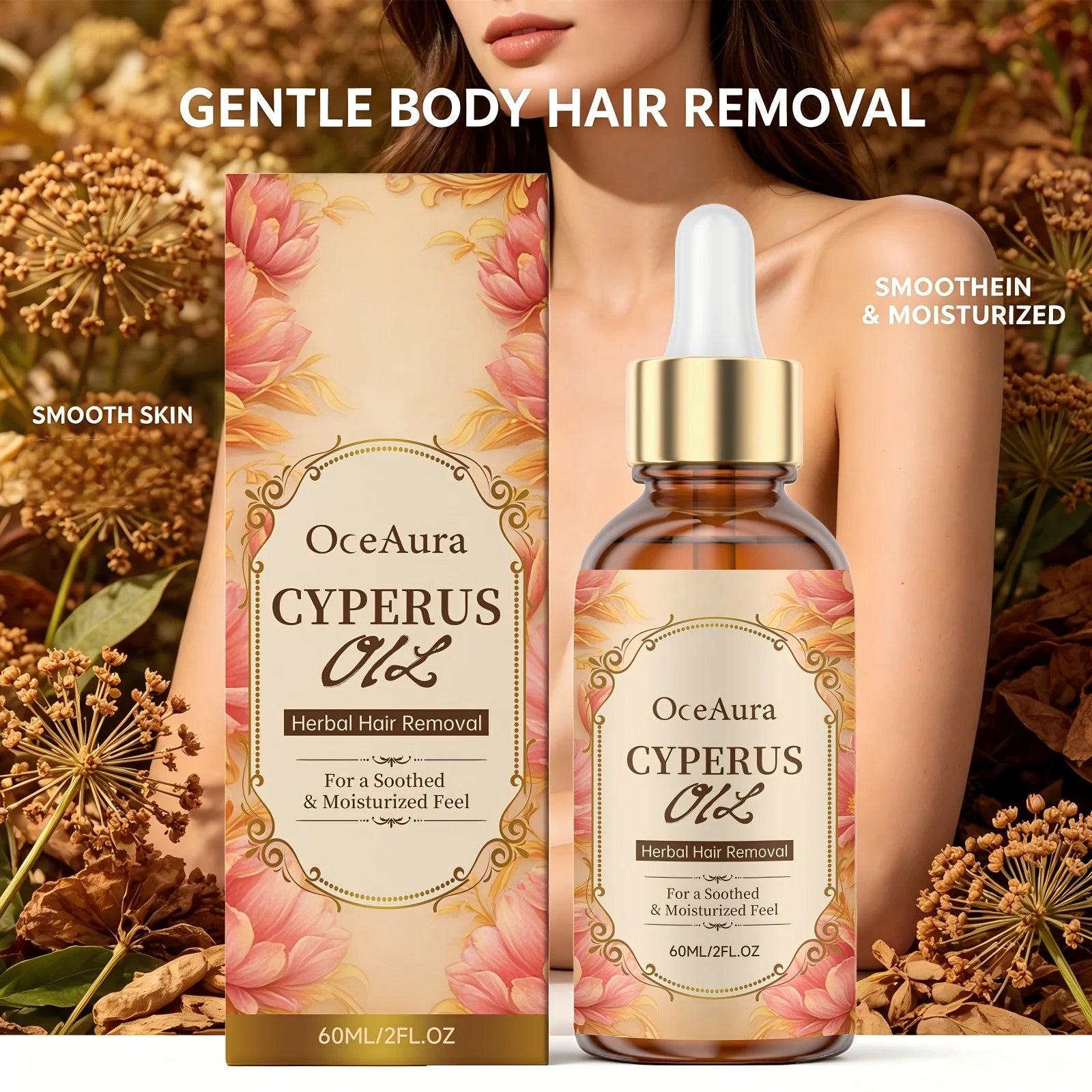 Cyperus Oil Natural Hair Growth Inhibitor and Skin Soothing Serum - 10