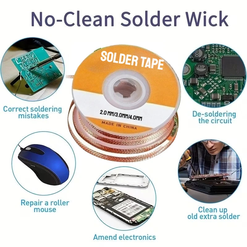 Copper Desoldering Braid Wick for Electronics Repair