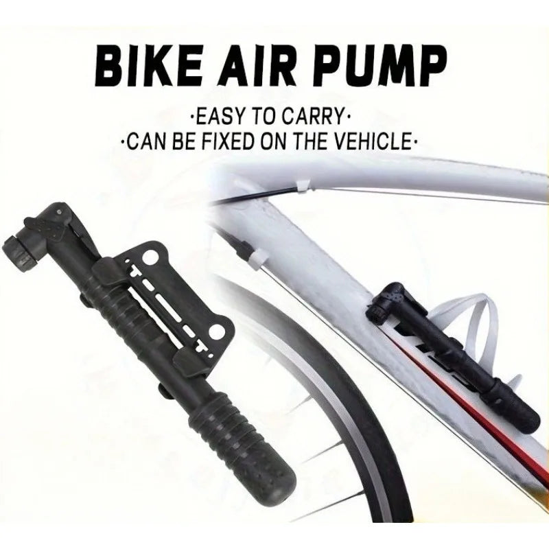 Portable Mini Bike Air Pump with Mounting Bracket - 1
