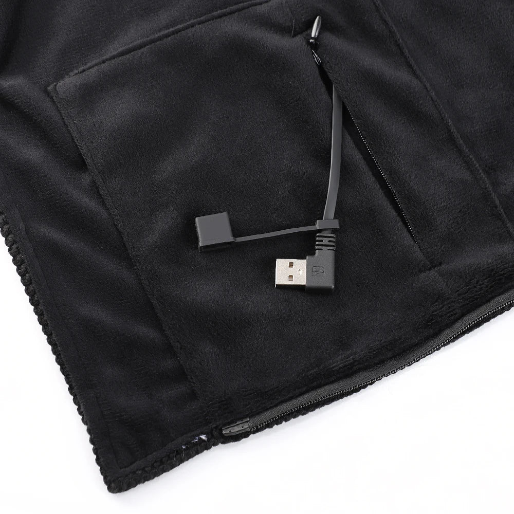 Wearable USB Graphene Heated Hooded Shawl