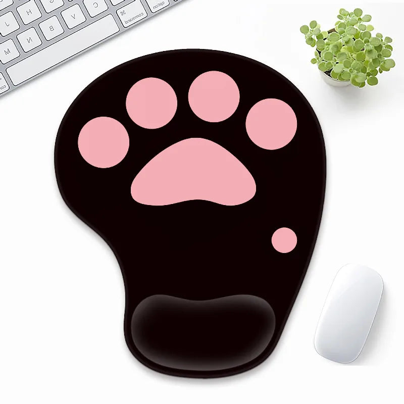 Ergonomic Cat Paw Mouse Pad with Wrist Support