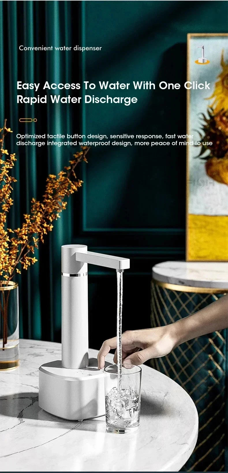3-Gear Automatic Desktop Water Dispenser Pump - 8