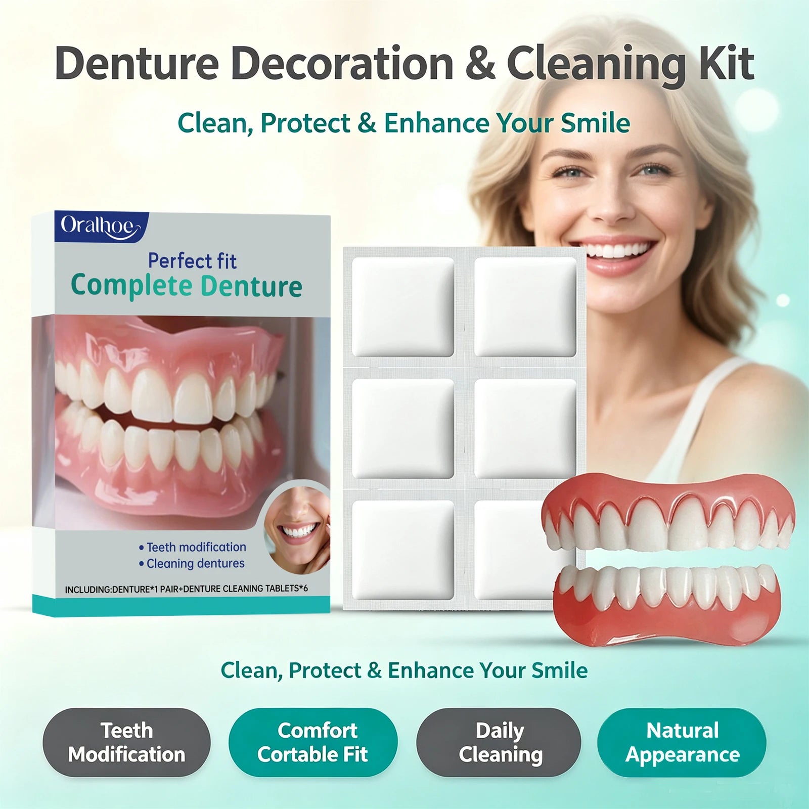 Cosmetic Denture Set for Instant Smile Restoration - 4