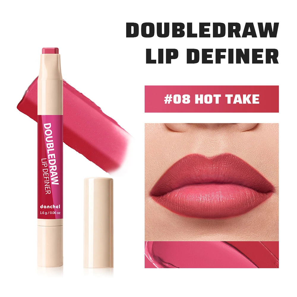 2-in-1 Dual-Ended Lip Liner and Matte Lipstick Pencil